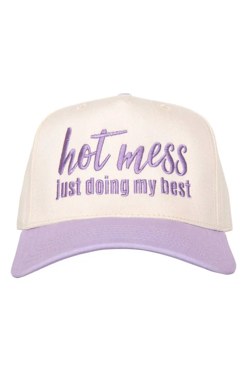Hot Mess Just Doing My Best Mother's Day Two-Toned Vintage Hat Katydid