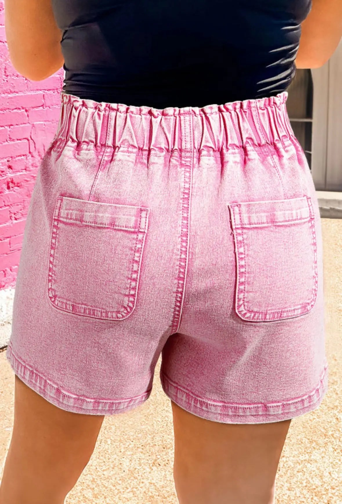 Strawberry Pink High Waisted Denim Florida Girl Fashion Boutique