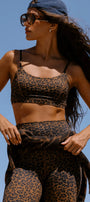 Beach Riot Sara Top Caramel Leopard