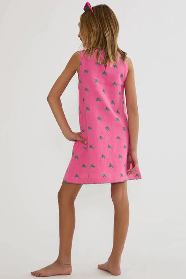 Beach Riot Little Caprina Dress Flamingo Fronds