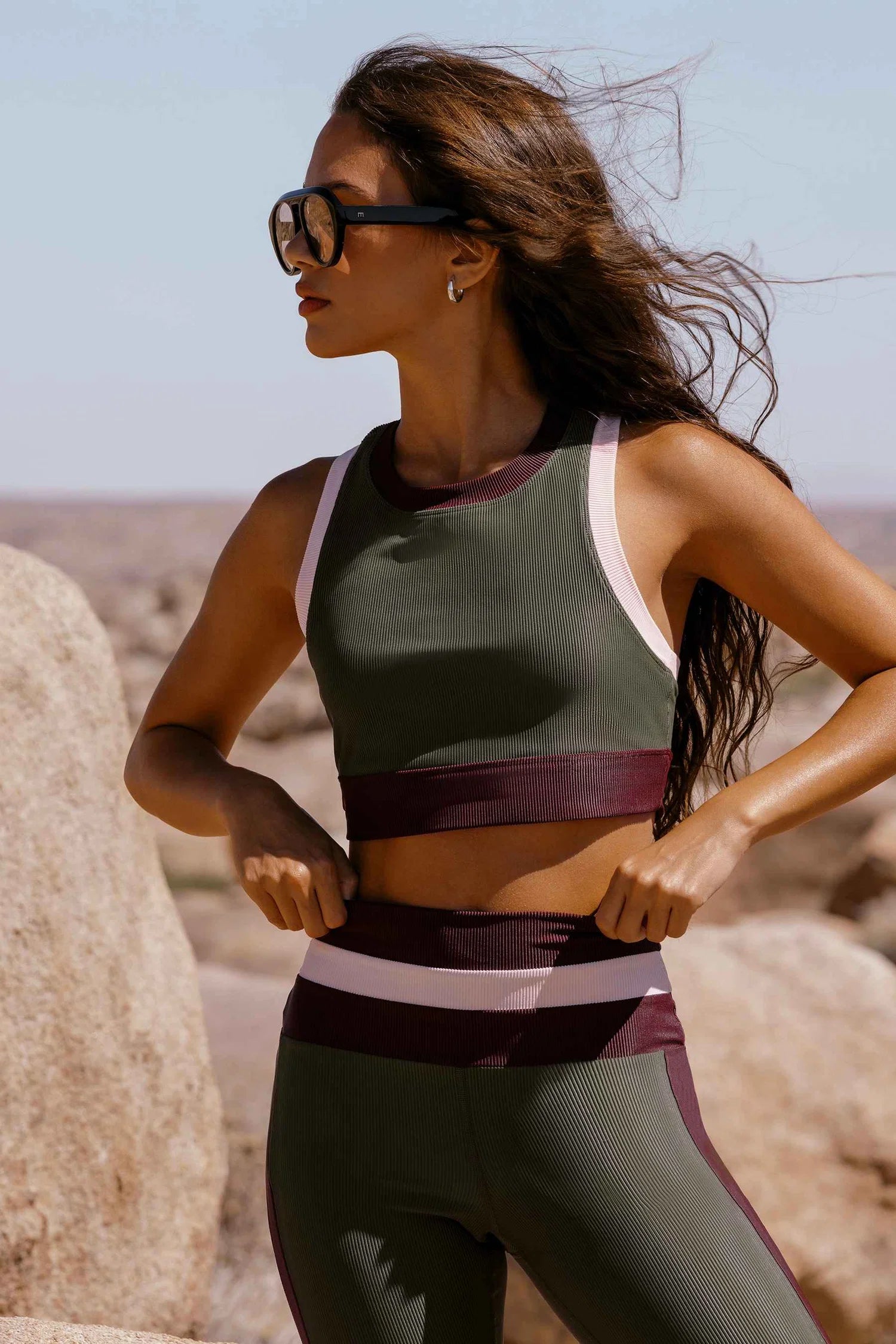 Beach Riot Gwen Top Wild Berry Colorblock