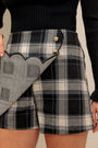 A woven plaid skort - IP8963 FLYING TOMATO