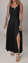 Scoop Neck Split Maxi Florida Girl Fashion Boutique
