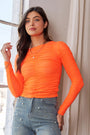 Neon Orange Mesh Top Florida Girl Fashion Boutique