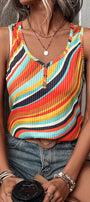 Colorful Stripped Tank Florida Girl Fashion Boutique
