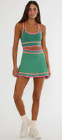 Beach Riot Tamara Skirt Rally Green Colorblock