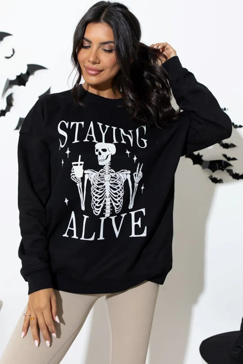 "Staying Alive" Graphic Sweatshirt Florida Girl Fashion Boutique