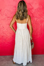 White Stripe Pocketed High Waist Maxi Dress Florida Girl Fashion Boutique