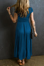 Shirred High Waist Maxi Dress Florida Girl Fashion Boutique