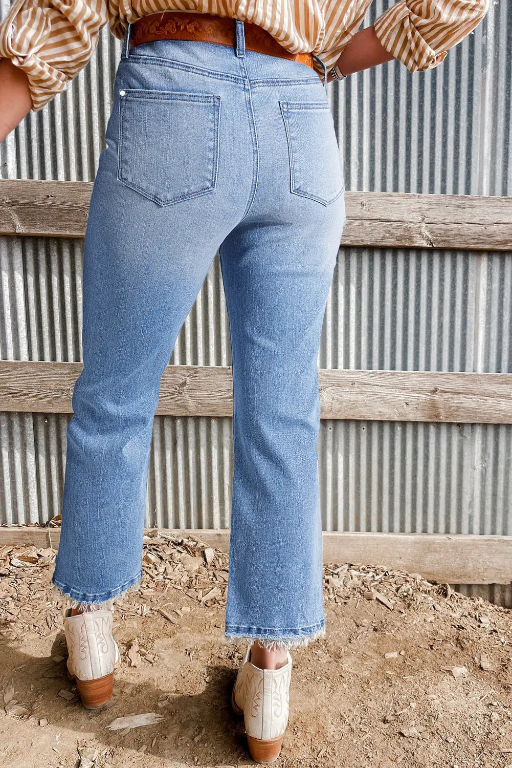 Raw Hem Flare Jean Florida Girl Fashion Boutique