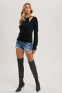 High Rise Distressed Denim Short Bluivy