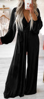 Long Sleeve V Neck Jumpsuit Florida Girl Fashion Boutique