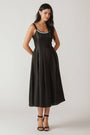 Solid Woven Midi Dress FLYING TOMATO
