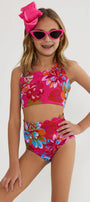 Beach Riot Little Madison & Bea Set Sugar Bloom Waffle