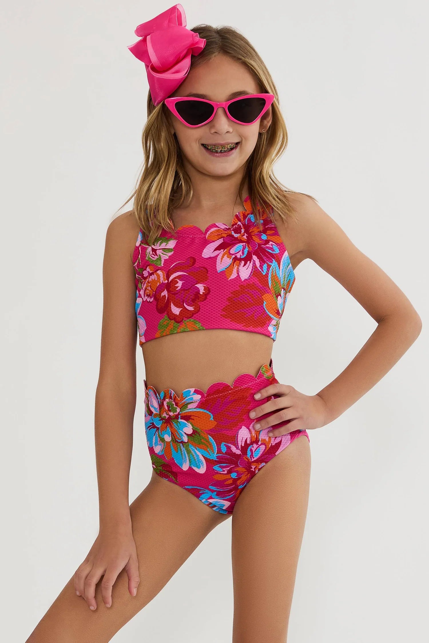 Beach Riot Little Madison & Bea Set Sugar Bloom Waffle