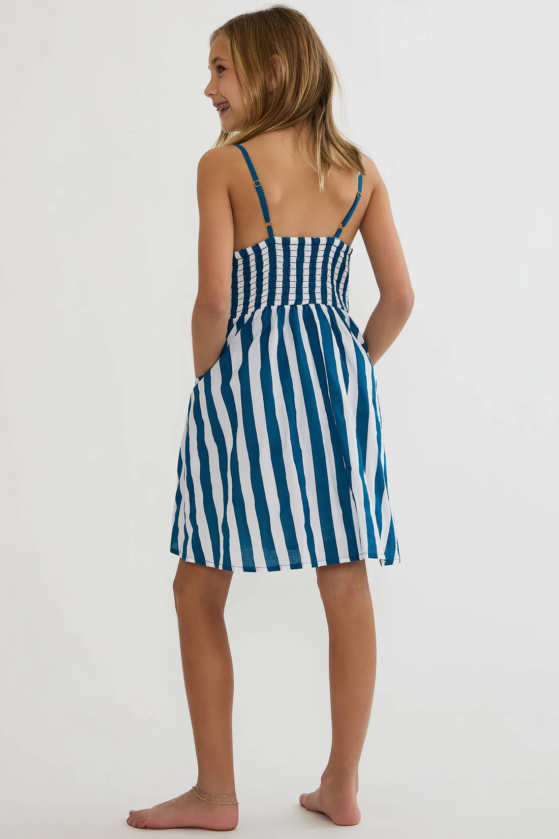 Beach Riot Little Rianne Mini Dress Twilight Tides Stripes
