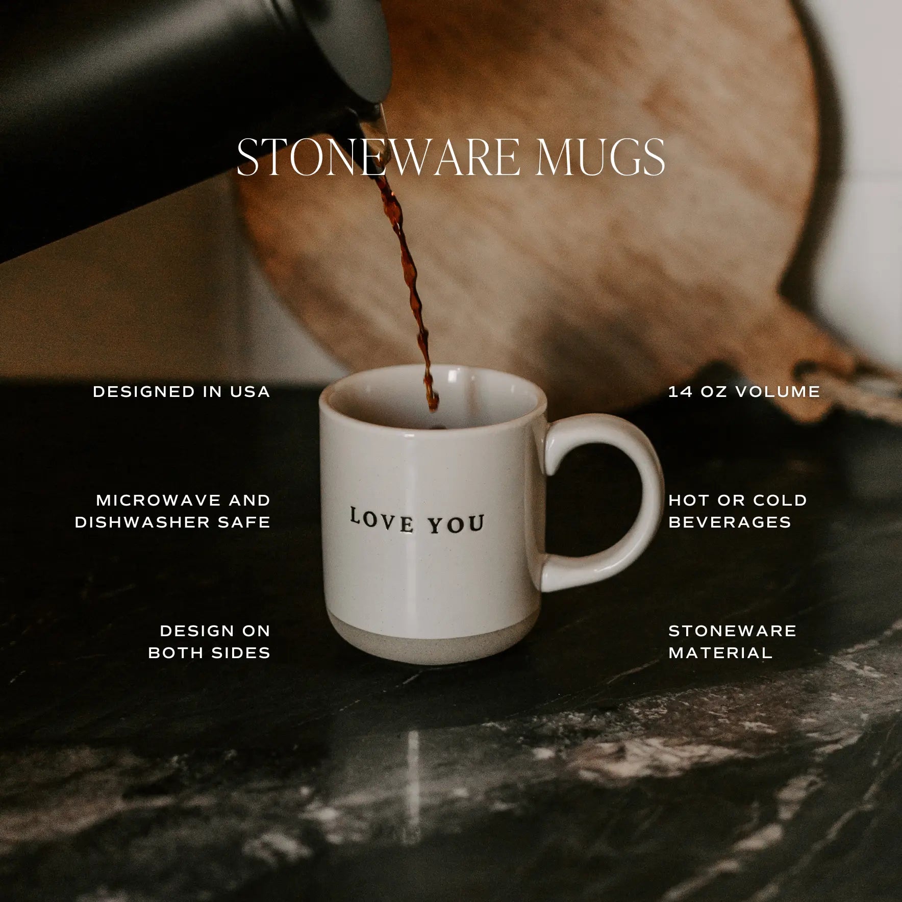 Cross Stoneware Coffee Mug Sweet Water Decor