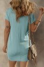 Teal Corded T-Shirt Dress Florida Girl Fashion Boutique