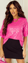 Pink Sequin Top Florida Girl Fashion Boutique