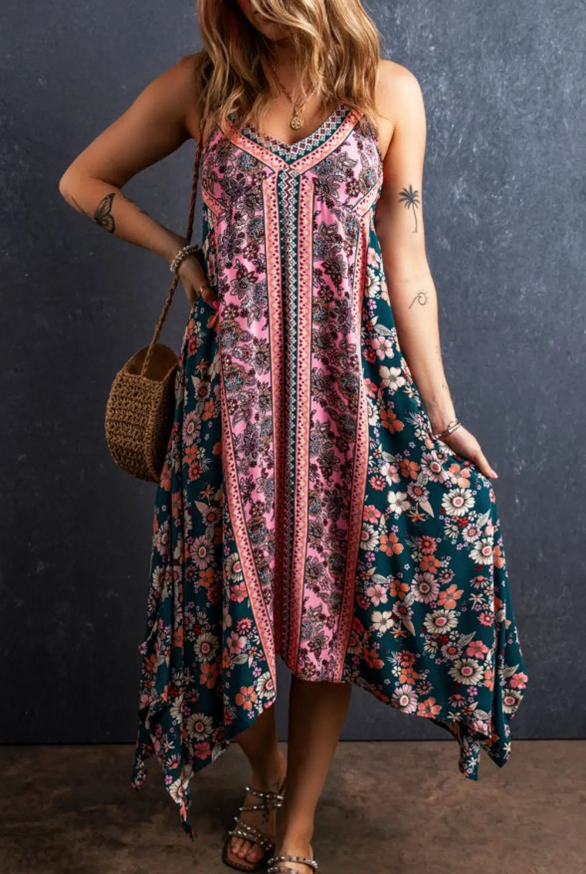 Boho Patch Dress Florida Girl Fashion Boutique