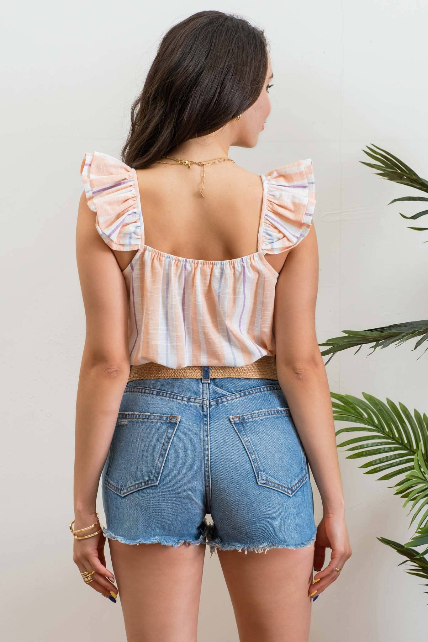 Multi Striped Top Blu Pepper