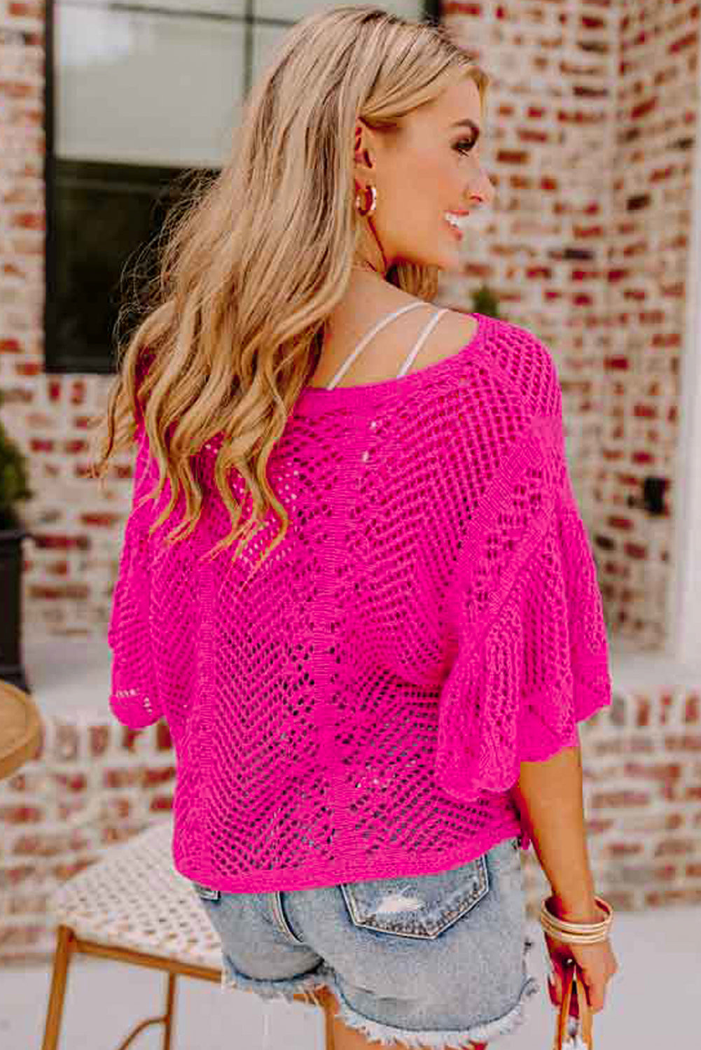 Knit Scallop Sleeve Top Florida Girl Fashion Boutique