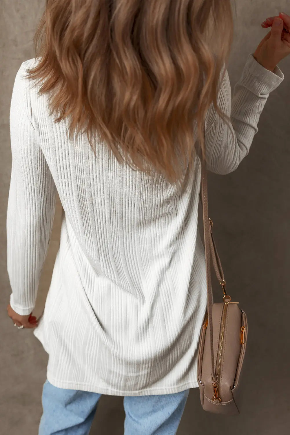 Ribbed Button Up Tunic Cardi Florida Girl Fashion Boutique