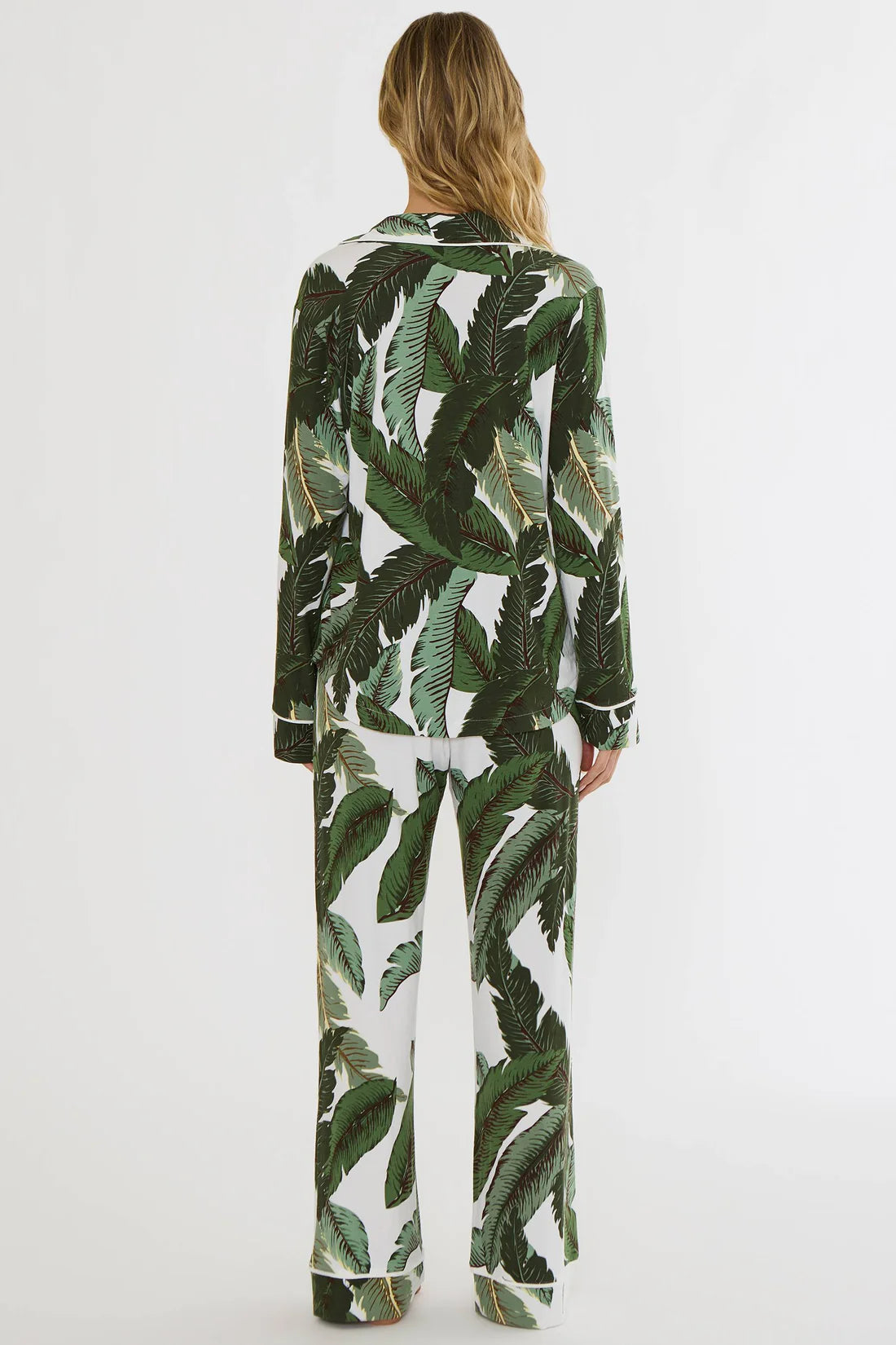 Beach Riot Livy Top & Connie Pant Set Banana Palms