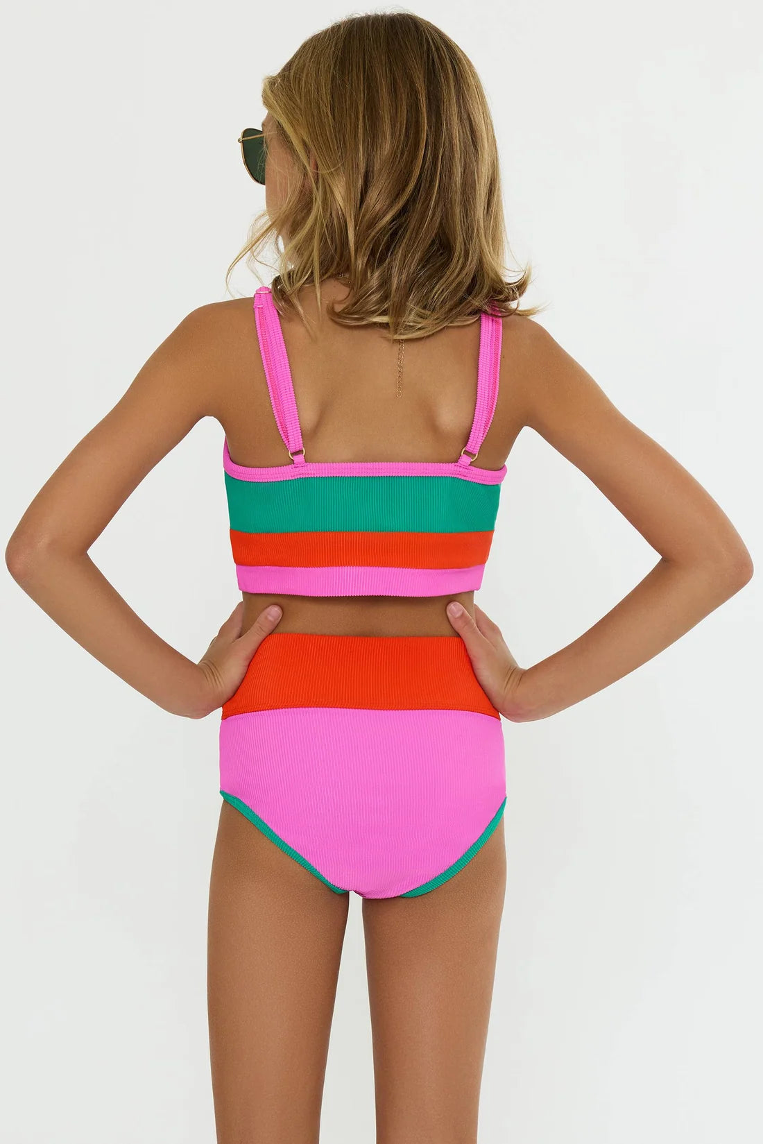 Beach Riot Little Eva & Emmie Set Pixel Pop Colorblock