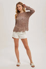 Sheer Open Knit Sweater Bluivy
