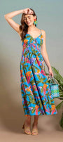 Blue Tropical Maxi Florida Girl Fashion Boutique
