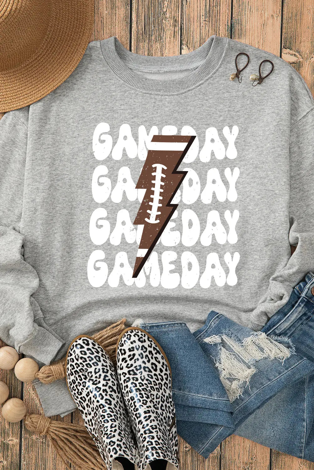 Game Day Lightening Sweatshirt Florida Girl Fashion Boutique