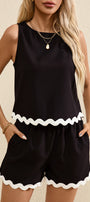 Ricrac Tank and Shorts Set Florida Girl Fashion Boutique