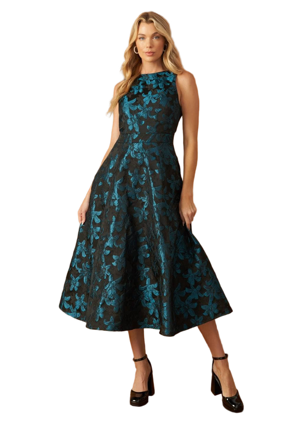 Textured Woven Midi Dress FLYING TOMATO