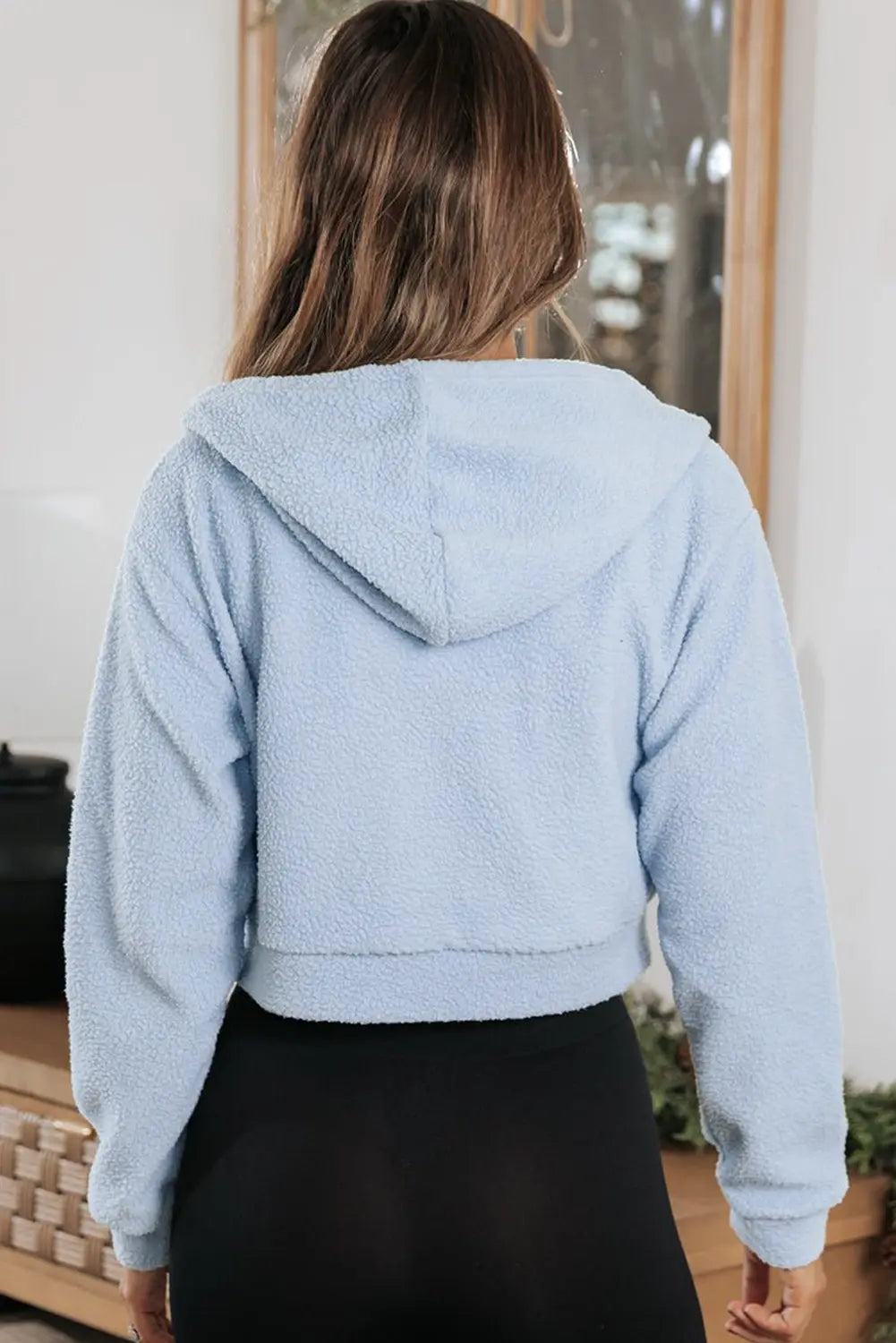 Cropped Sherpa Zip Up Florida Girl Fashion Boutique