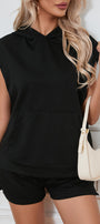 Sleeveless Hoodie and Shorts Set Florida Girl Fashion Boutique