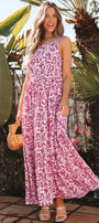 Sunset Bloom Backless Maxi Florida Girl Fashion Boutique
