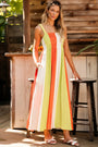 Color Striped Flare Maxi Florida Girl Fashion Boutique