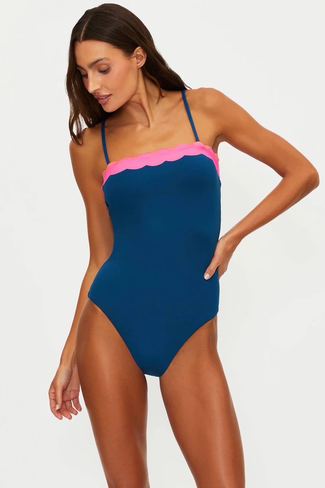 Beach Riot Josy One Piece Seashell Isle Colorblock