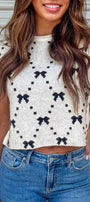 Button Side Bow Sweater Vest Florida Girl Fashion Boutique