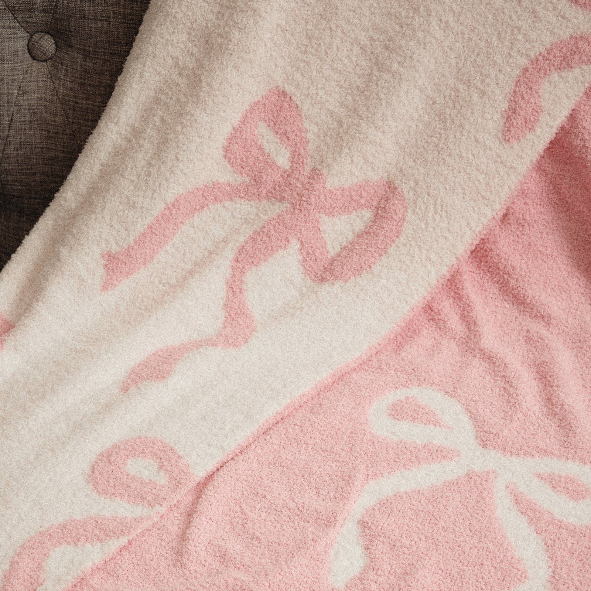 Bows Terry Cloth Blanket Frem