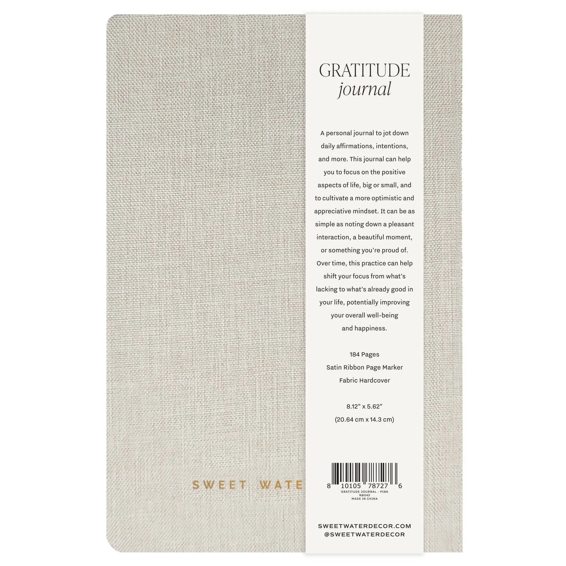 Gratitude Journal - Daily Prompted Journal Sweet Water Decor