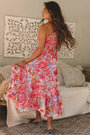 Pink Floral Print One Shoulder Maxi Dress Florida Girl Fashion Boutique