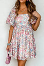 Floral Puffed Sleeve Mini Florida Girl Fashion Boutique