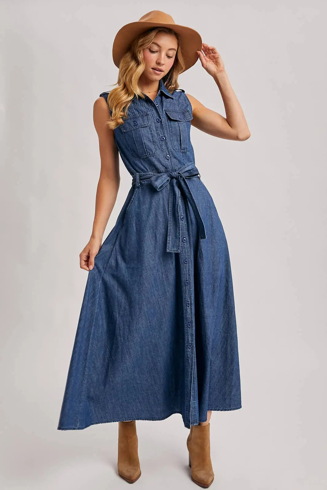 DENIM MAXI DRESS Bluivy