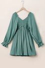 Mist Green Bubble Sleeve Dress Florida Girl Fashion Boutique