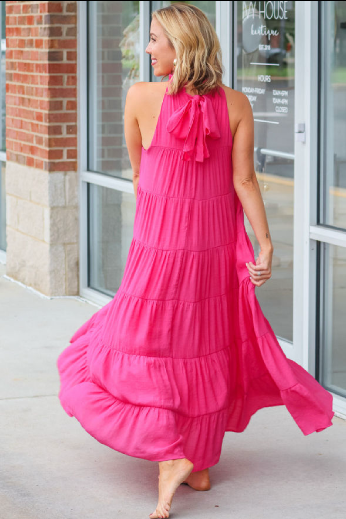 Rose Frilled Maxi Florida Girl Fashion Boutique