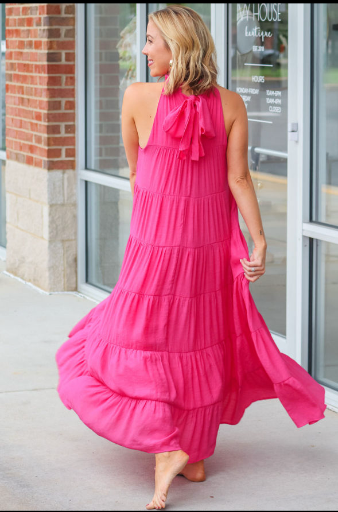 Rose Frilled Maxi Florida Girl Fashion Boutique