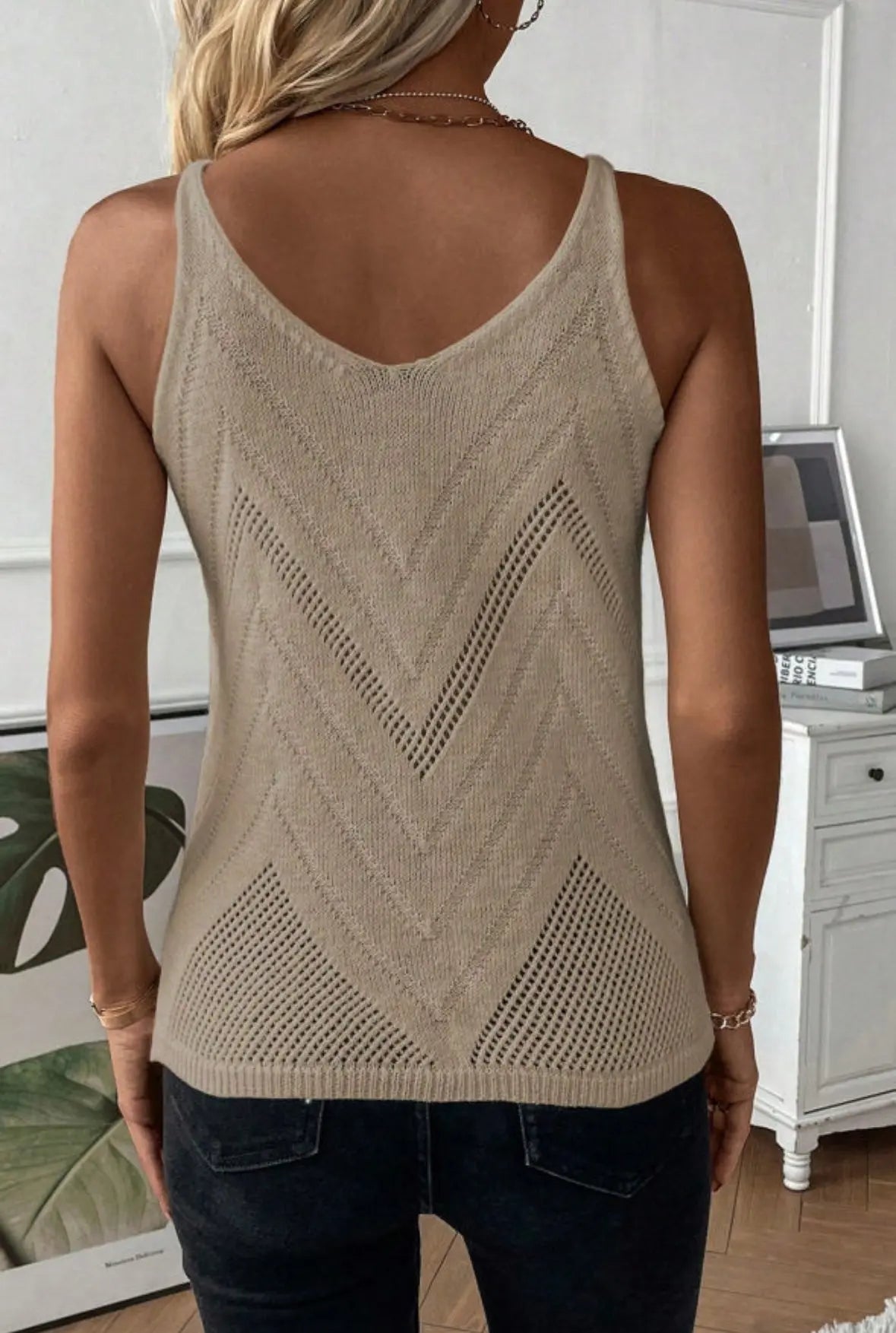 Chevron Knitted Sweater Tank Florida Girl Fashion Boutique