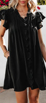 Ruffle Sleeve Shift Dress Florida Girl Fashion Boutique